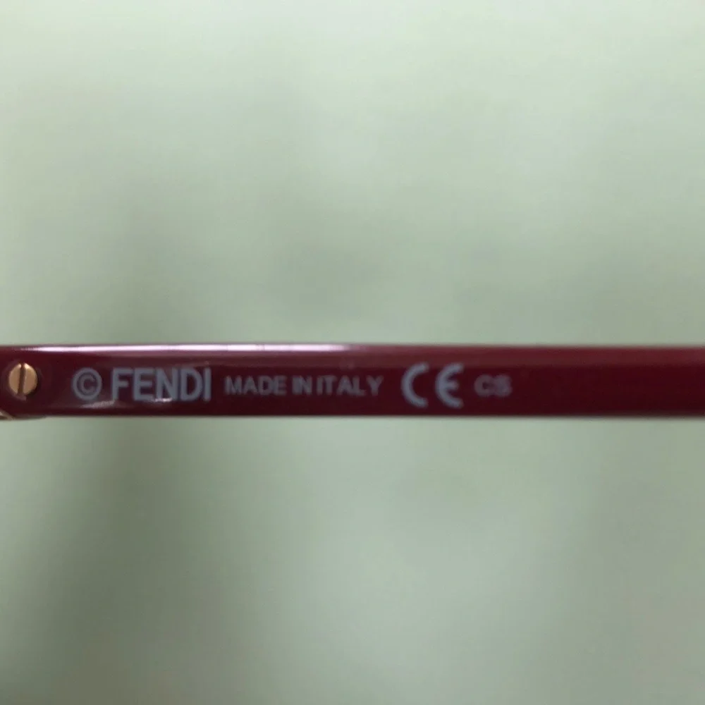Fendi (FF 0202) Plum Burgundy Prescription Lens Glasses- Women's with Case & COA